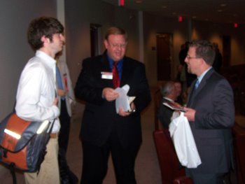 Luke McCarnan, Pastors Todd Mitchell of Granite Falls, MN and Bob Bixby of Rockford, IL