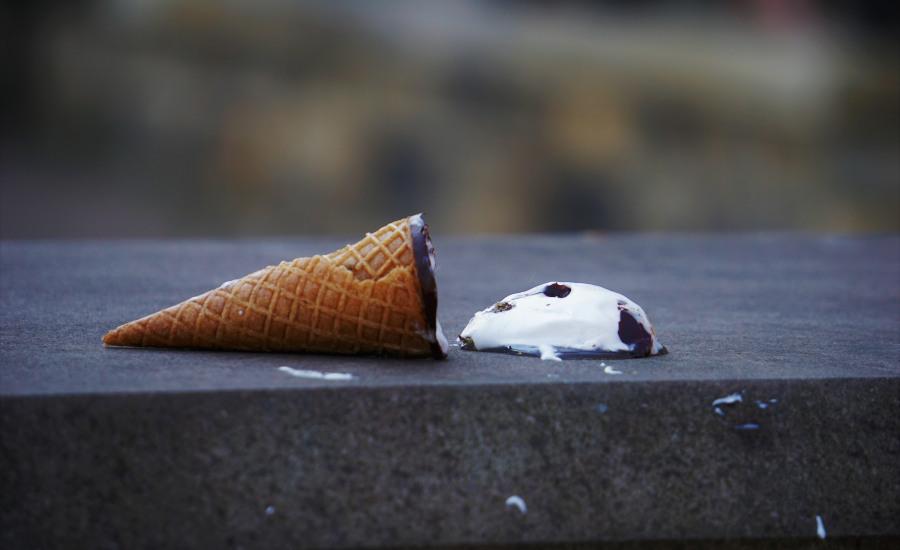 Image of spilled ice cream