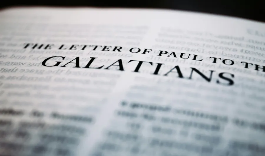 Image of a Bible open to Galatians