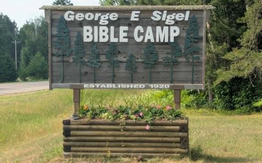 Photo of Bible camp entrance sign
