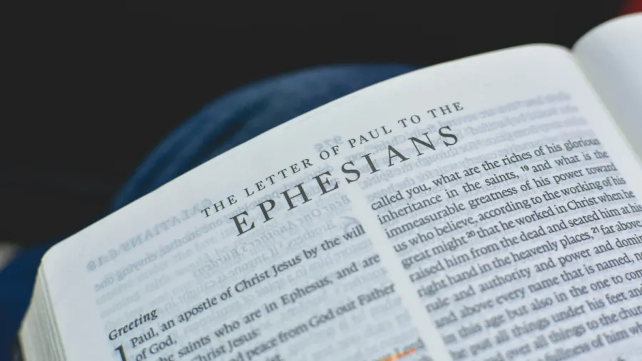 Image of a Bible open to Ephesians