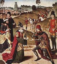 Meeting of Abraham & Melchizedek, Dieric Bouts the Elder, 1464–67