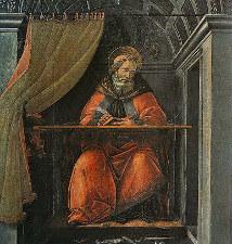 Detail from Saint Augustine in His Study by Sandro Botticelli, 1494