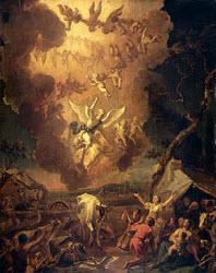 The Annunciation to the Shepherds, Abraham Hondius (1663) Hondius Annunciation