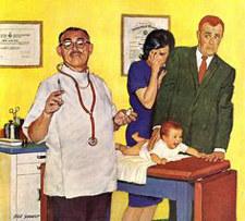 “Baby’s First Shot” Richard Sargent, The Saturday Evening Post, March 3, 1962