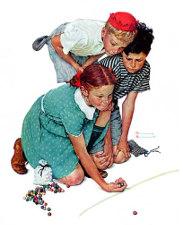 Kuckles Down by Norman Rockwell