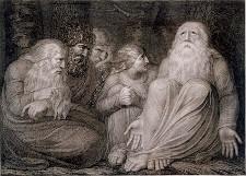 Job's Tormentors. Engraving, William Blake, 1793