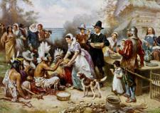 The First Thanksgiving, 1621 (Jean Leon Gerome Ferris: 1863–1930)