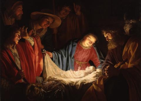 Adoration of the Shepherds. Gerard van Honthorst, 1622