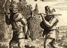Detail from "The Spies Return from Canaan," Gerard Jollain (1670)