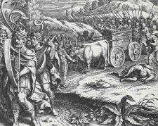 Uzzah Touches the Ark and Dies. Matthäus Merian (1593-1650)