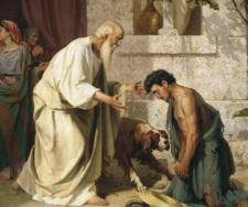 Detail from <a href="https://bit.ly/2HgmCZI">The Prodigal Son,</a> Nikolay Losev, 1882.