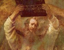 Detail from Rembrandt's "Moses with the Ten Commandments"