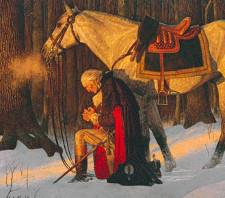 Detail from The Prayer at Valley Forge, Arnold Friberg 1999