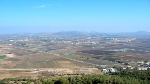 A view of the Valley of Jezreel as seen from Mt. Carmel