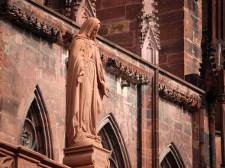 Statue of Mary at Freiburg Münster, Germany