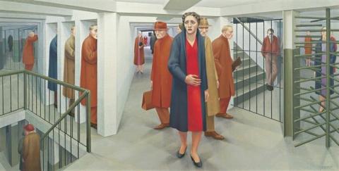 The Subway. George Tooker, 1950.