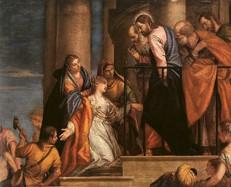 "Christ and the Woman with the Issue of Blood" (ca. 1565) by Paolo Veronese