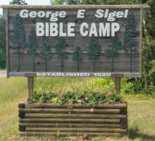 Photo of Bible camp entrance sign
