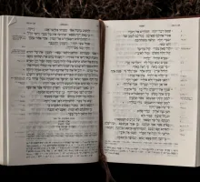Photo of Hebrew Old Testament open to Isaiah