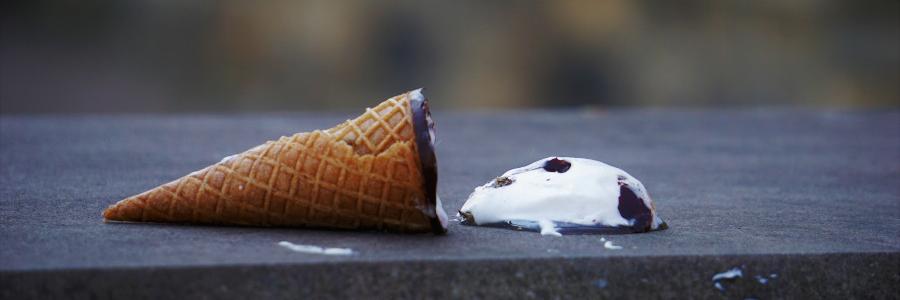 Image of spilled ice cream