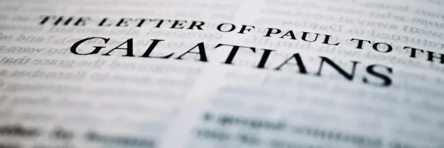 Image of a Bible open to Galatians