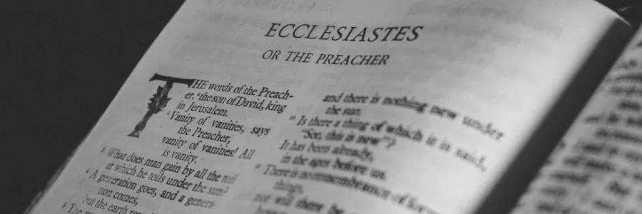 Image of Bible open to Ecclesiastes