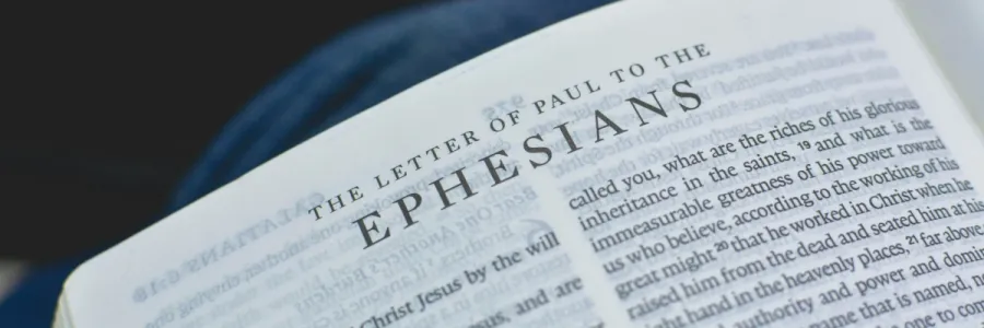 Image of a Bible open to Ephesians