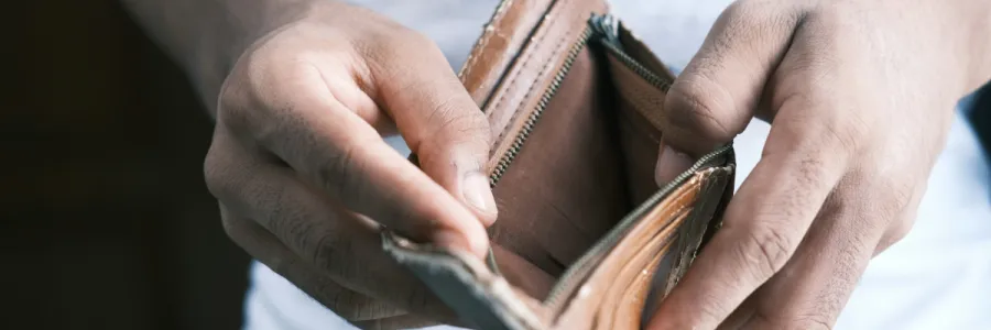 Image of empty wallet